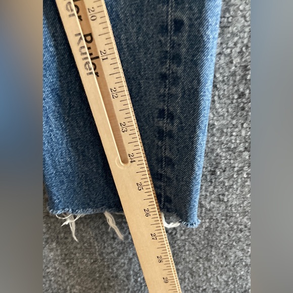 Grlfriend Karolina 26 Jeans High Rise Button Fly Skinny Destroyed Blue - Picture 5 of 8